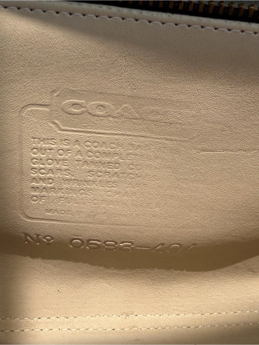 Coach Cream Leather Crossbody Bag